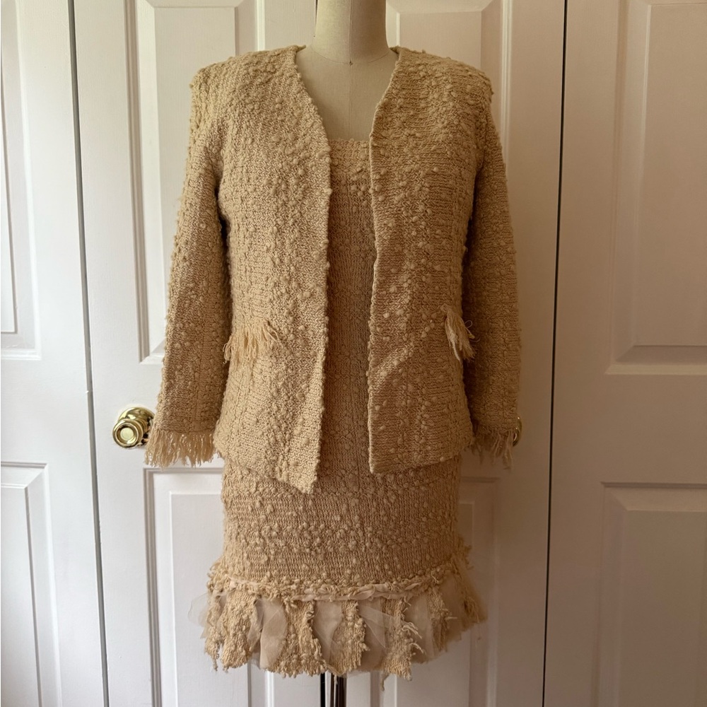 Alexis Cream Tweed two piece Jacket and Dress Set